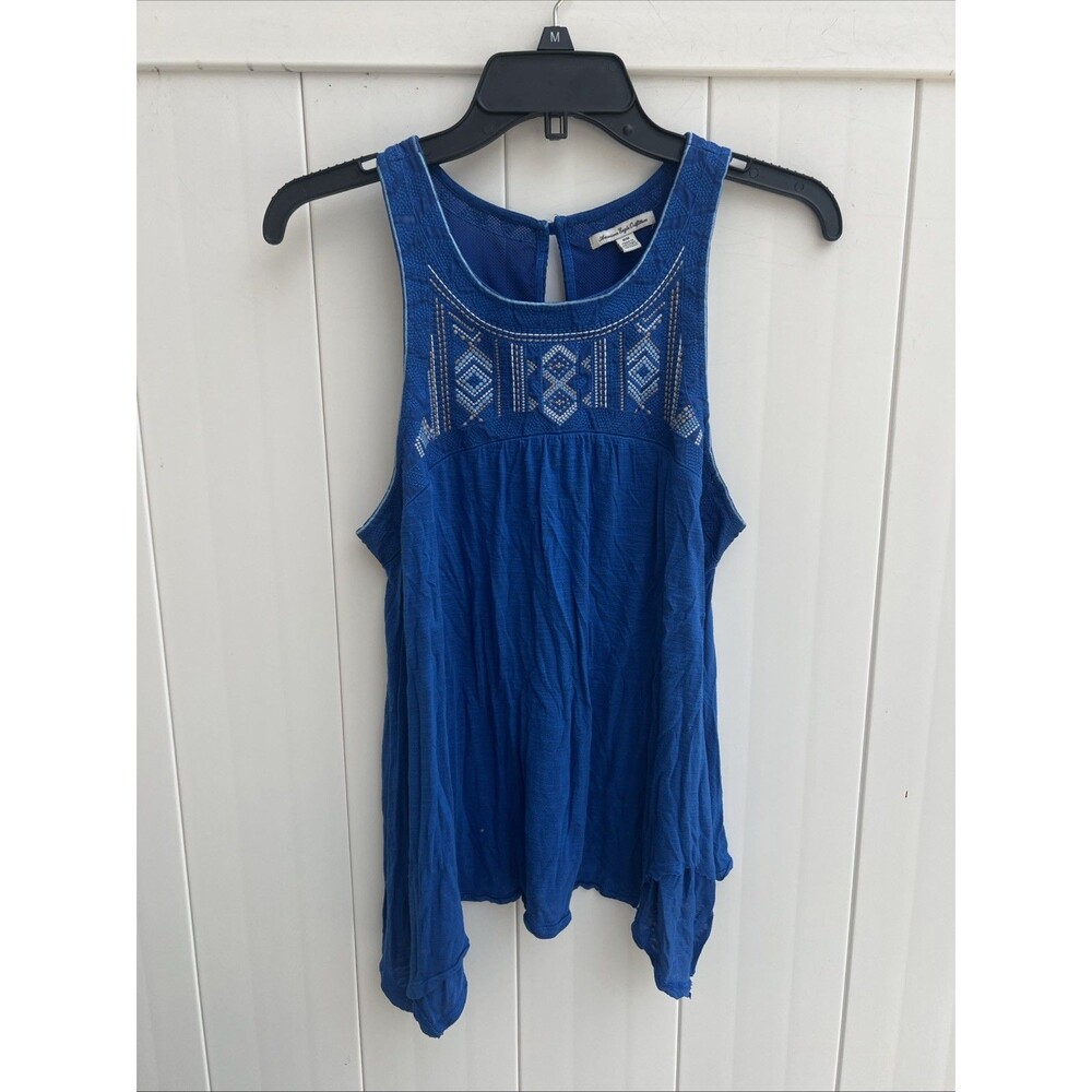 American Eagle Outfitters Embroidered Floral Tank Top Womens Medium Boho Hippie